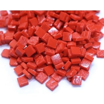 (koopjes) Glas Vierkantjes 8mm 100 gram Mat Rood 107