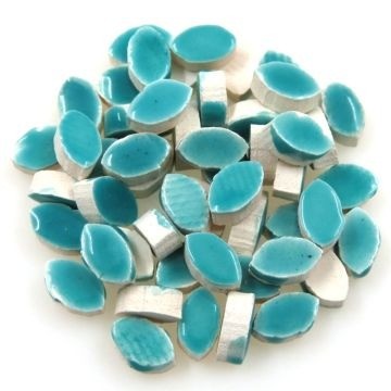Keramiek Bloemblaadjes Mini 5 gram Fel Turquoise WG02