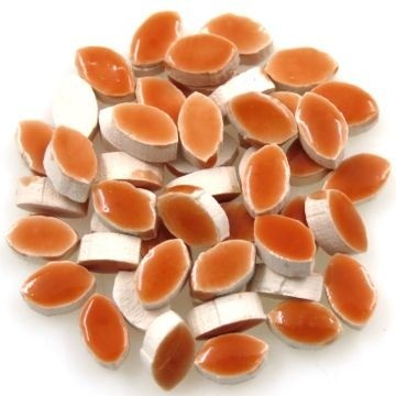 Keramiek Bloemblaadjes Mini 5 gram Lichtbruin-Oranje WO01