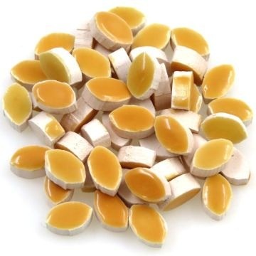 Keramiek Bloemblaadjes Mini 5 gram Warm Geel WY04