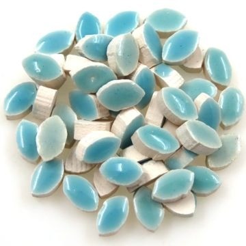 Keramiek Bloemblaadjes Mini 5 gram Licht Turquoise WG05
