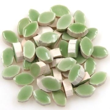 Keramiek Bloemblaadjes Mini 5 gram Zacht Jade Groen WG06