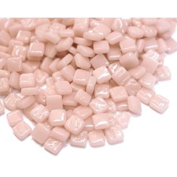 Glas Vierkantjes 8 mm Basis 50 gram Pastel Roze 009