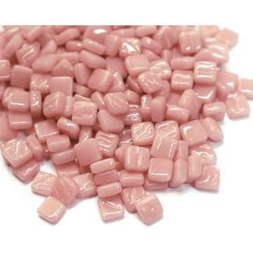 Glas Vierkantjes 8 mm Basis 50 gram Lichtroze 017