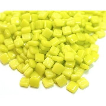 Glas Vierkantjes 8 mm Basis 50 gram Geel-Groen 029