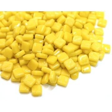Glas Vierkantjes 8 mm Basis 50 gram Geel 030
