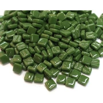 Glas Vierkantjes 8 mm Basis 50 gram groen Mos Groen 037