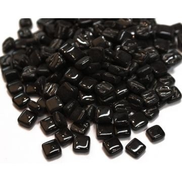 Glas Vierkantjes 8 mm Basis 50 gram Zwart 049