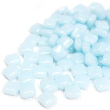 Glas Vierkantjes 8 mm Basis 50 gram Licht Blauw 060