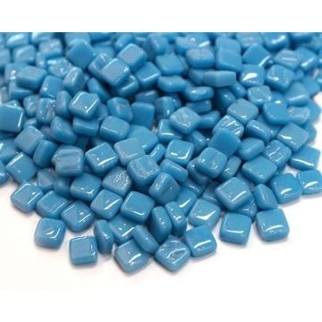 Glas Vierkantjes 8 mm Basis 50 gram Zacht Blauw 065