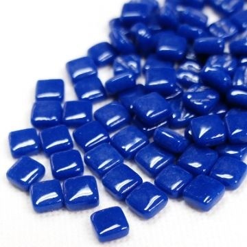 Glas Vierkantjes 8 mm Basis 50 gram Blauw 070