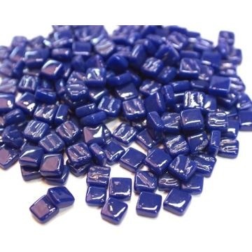 Glas Vierkantjes 8 mm Basis 50 gram Donker Blauw 071