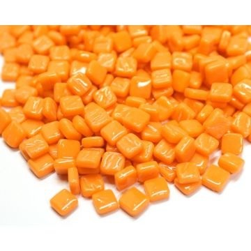 Glas Vierkantjes 8 mm Basis 50 gram Oranje 104