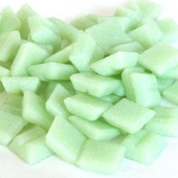 Glas Vierkantjes 10mm Basis 50 gram Licht Pistashe  A21