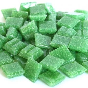 Glas Vierkantjes 10mm Basis 50 gram Groen A23