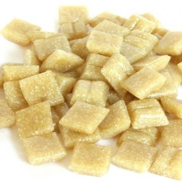 Glas Vierkantjes 10mm Basis 50 gram Lichtbruin-Beige A32