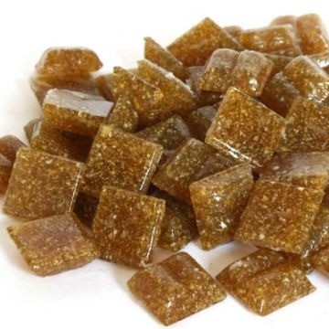 Glas Vierkantjes 10mm Basis 50 gram Bruin A34