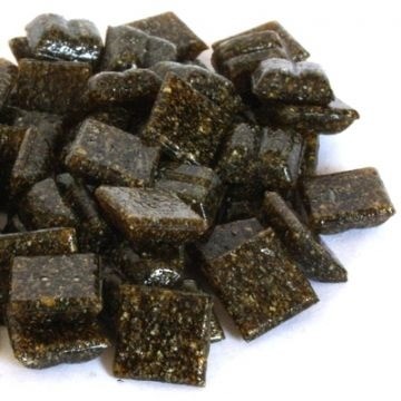 Glas Vierkantjes 10mm Basis 50 gram Donkerbruin A36