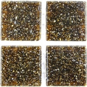 Glas Vierkantjes 20mm Basis 45 stuks Donkerbruin A36