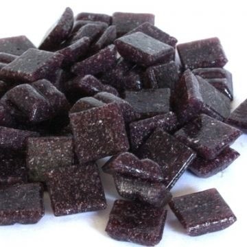 Glas Vierkantjes 10mm Basis 50 gram Donkerpaars A45