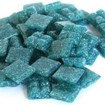 Glas Vierkantjes 10mm Basis 50 gram Oceaan Blauw A67