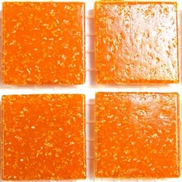 Glas Vierkantjes 20mm Basis 45 stuks Mandarijn A94