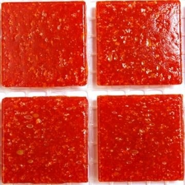 Glas Vierkantjes 20mm Basis 45 stuks Spikkel Rood A98