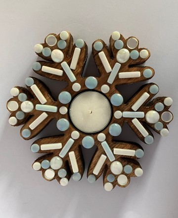 Mozaiekpakket Waxinelichthouder Sneeuwvlok