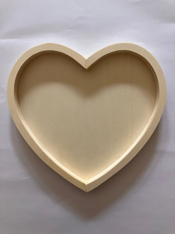Ondergrond houten Hart 22 x 20 cm
