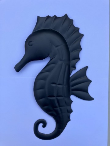 Ondergrond metalen Zeepaardjes relïef 34 x 22 cm