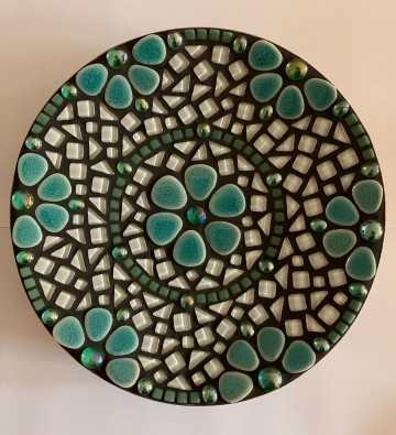 Mozaiek Pakket Schaal 30 cm Pebble Turquoise