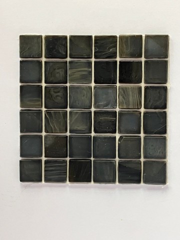 Glas Vierkantjes 15mm divers 36 stuks Antraciet