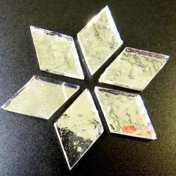 Glas Ruitjes Spiegel 6 stuks Zilver AR08