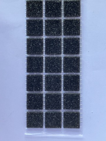 Glas Vierkantjes 20mm Basis 45 stuks Asfalt-Grijs