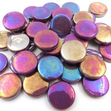 Glas Rondjes Penny 18mm 50 Gram Grape Bis 111