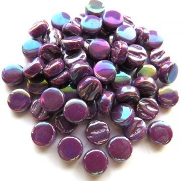 Glas Rondjes 8mm Parelmoer 50 gram Grape Bis111P