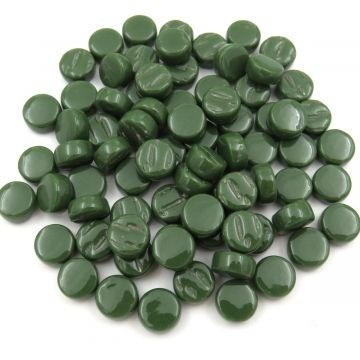 Glas Rondjes 8mm Basis 50 gram Donker Mos Groen Bis118