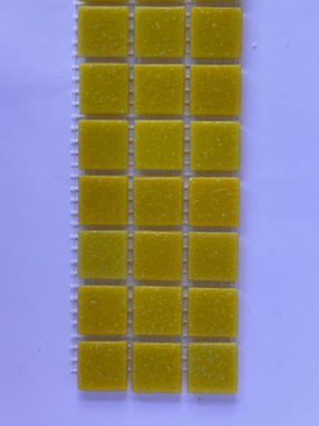 Glas Vierkantjes 20mm Basis 45 stuks Citroen-Geel