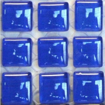 Glas Vierkantjes 10mm Murrini Crystal 81 stuks Fel Blauw