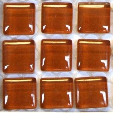 Glas Vierkantjes 10mm Murrini Crystal 81 stuks Lichtbruin