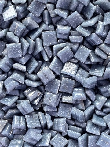 Glas Vierkantjes 10mm Basis 50 gram Donker Jeans Grijs