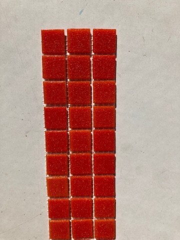 Glas Vierkantjes 20mm Basis 45 stuks Donker Mandarijn