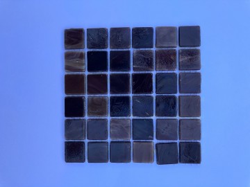 koopjes) Glas Vierkantjes 15mm 36 stuks Donkerbruin