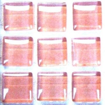 Glas Vierkantjes 10mm Murrini Crystal 81 stuks Pastel Roze