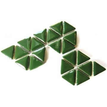 Keramiek Driehoekjes 50 gram Donkergroen H14