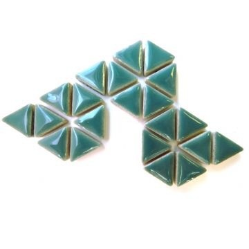 Keramiek Driehoekjes 50 gram Turquoise H16