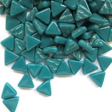 Glas Driehoekjes 10mm 50 gram Donker Turquoise 016