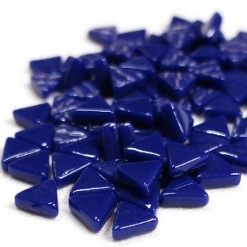 Glas Driehoekjes 10mm 50 gram Donkerblauw 071