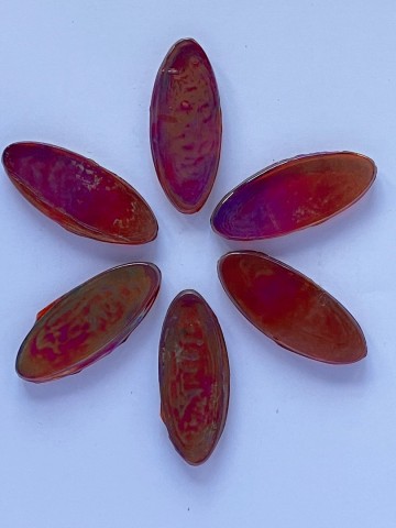 Ellips donkerrood parelmoer