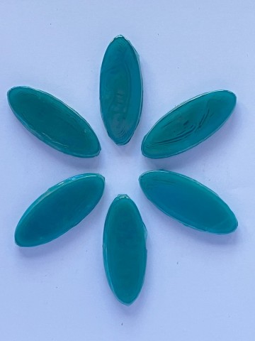 Ellips turquoise parelmoer